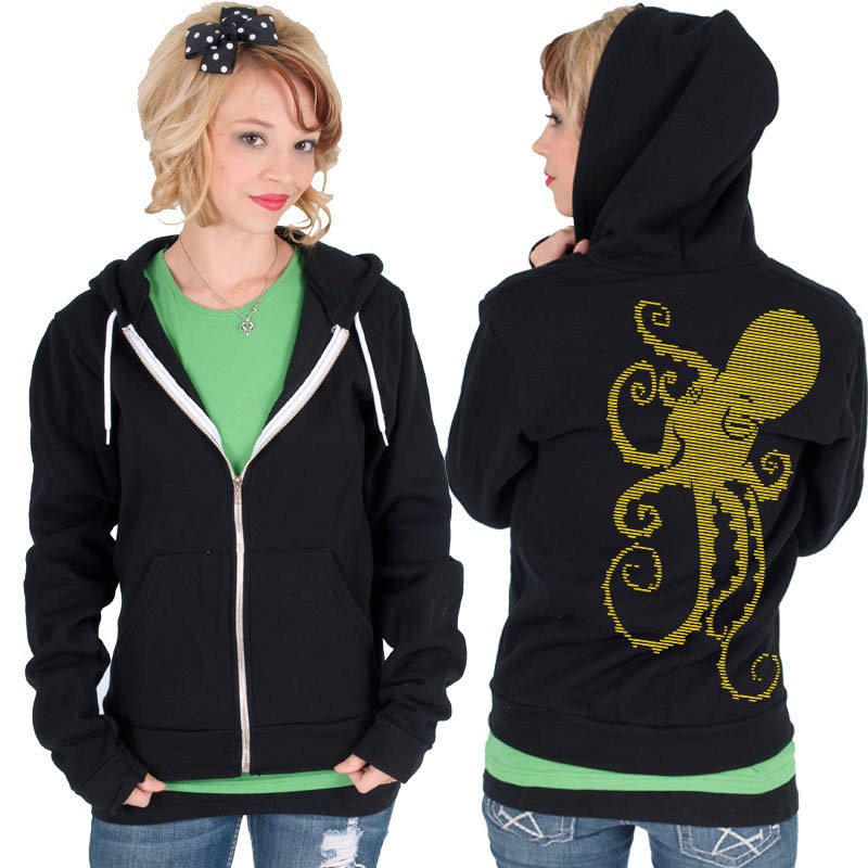 Golden Octopus American Apparel Hoodie