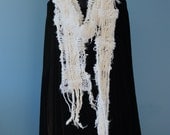 Moon Everyday Scarf, white handwoven scarf