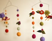 Fairy Garden - Eco Friendly - Natural - Felted Wool - Baby Mobile