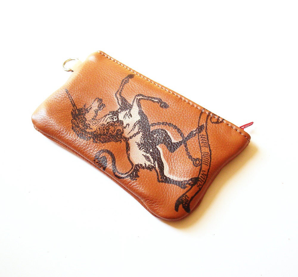Unicorn Phone Case in Buttery Cognac Leather