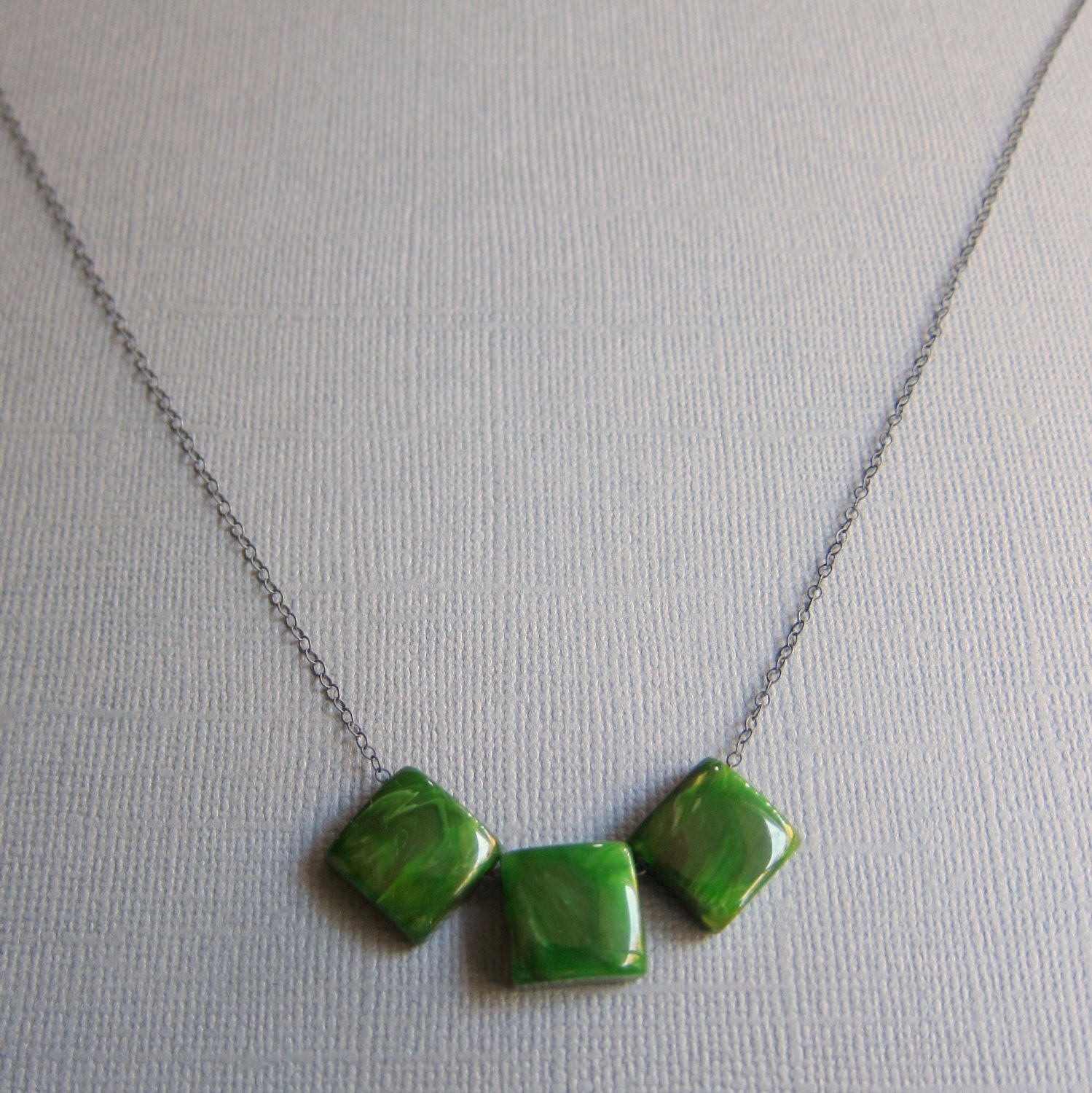 Squared. Vintage Bakelite Necklace