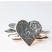 Ten miniature ceramic hearts - wedding bridal party favor gift
