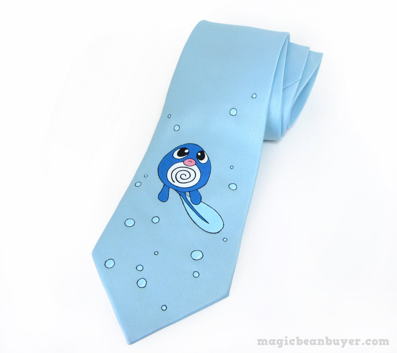 Hand-Painted Poliwag Pokemon Necktie