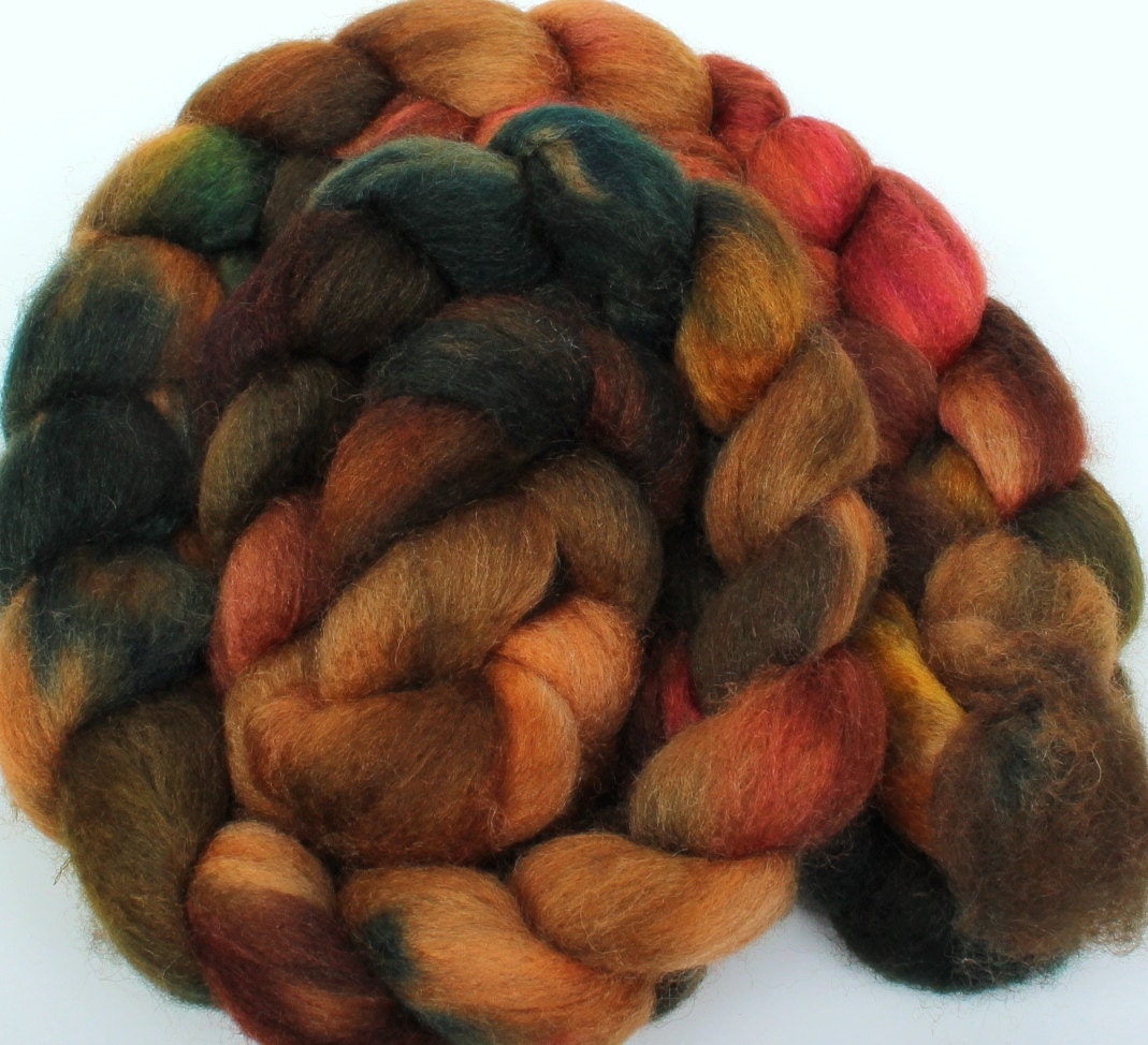 Companionable Silence -- dyed BFL silk top / roving (4 oz.)