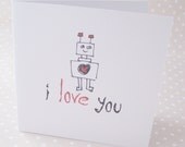 i love you cute and quirky greeting card