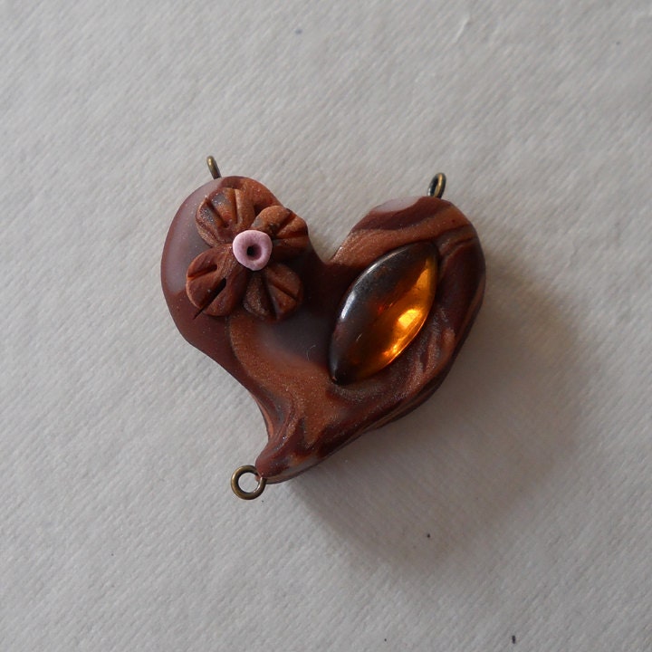 Chocolates RUSTIC HEART with VINTAGE Crystal