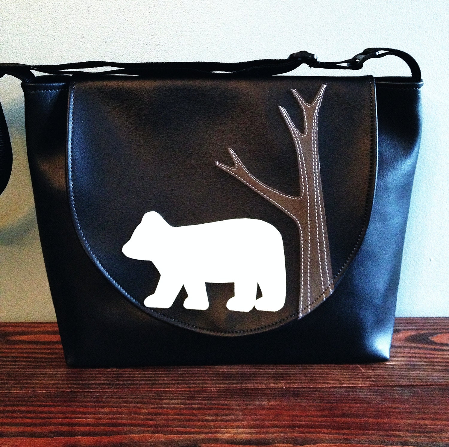 Polar Bear and Tree Vinyl Purse
