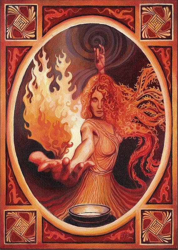 Brigid Imbolc Altar Art Celtic Goddess Inspiration ACEO