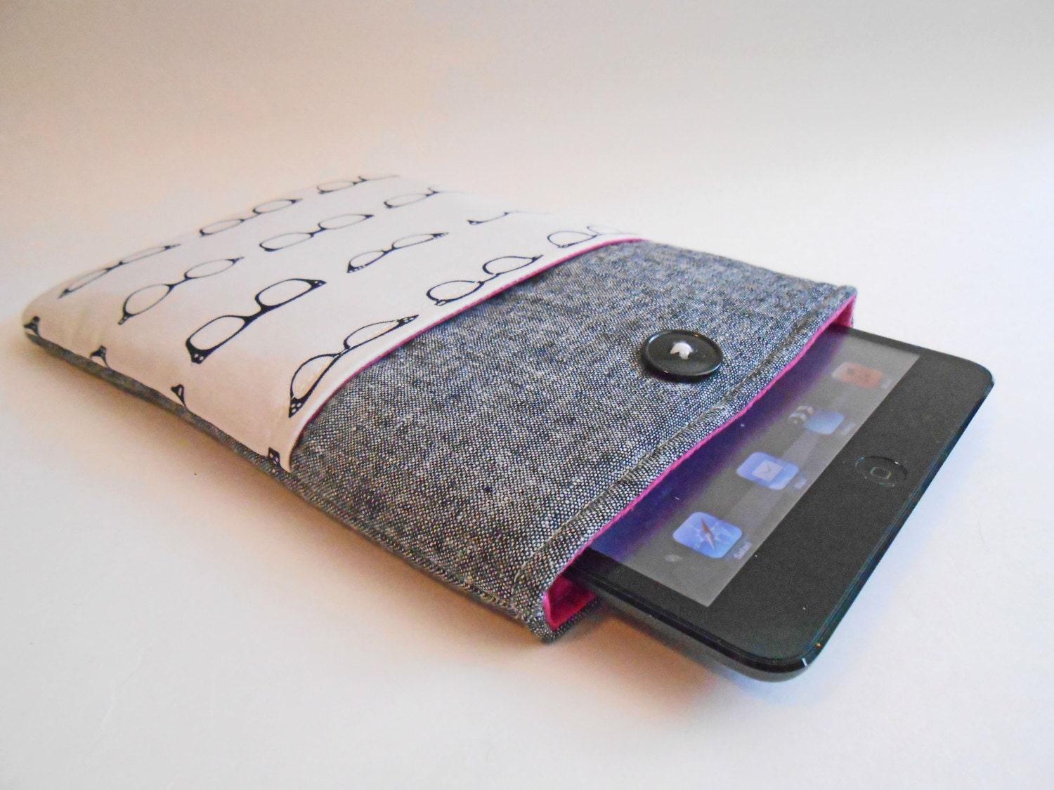 iPad Mini Case, iPad Mini Cover - IPad Mini Case with front pocket - Glasses