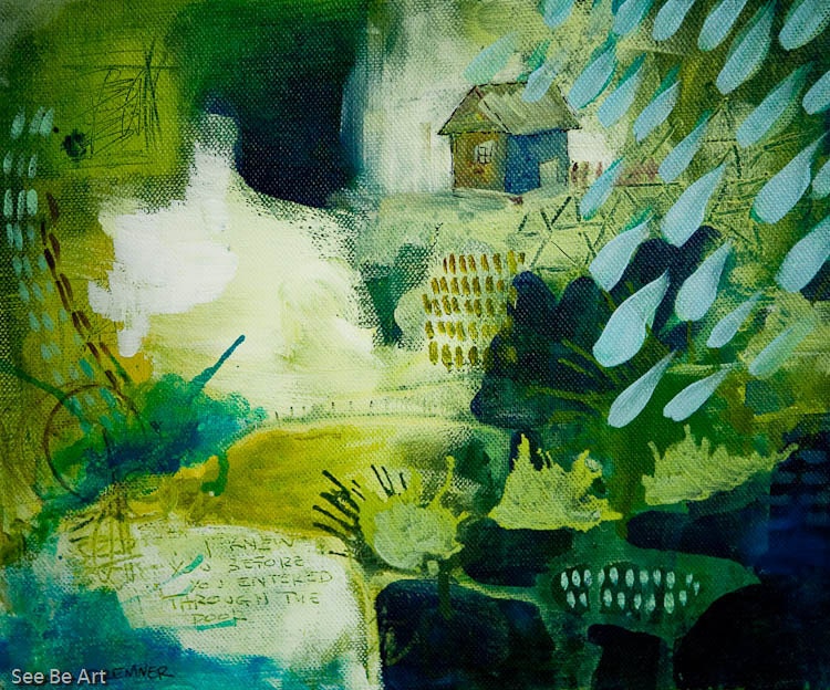I Knew You, Abstract acrylic painting, original affordable artwork, 10x12inches on stretched canvas