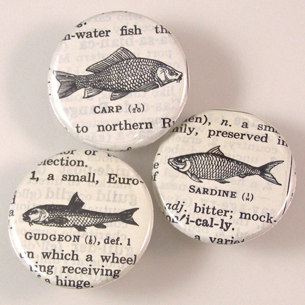 Fish Pinback Button Set