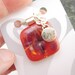 Fused Glass Pendant, Handmade Glass jewelry - Red Love burst