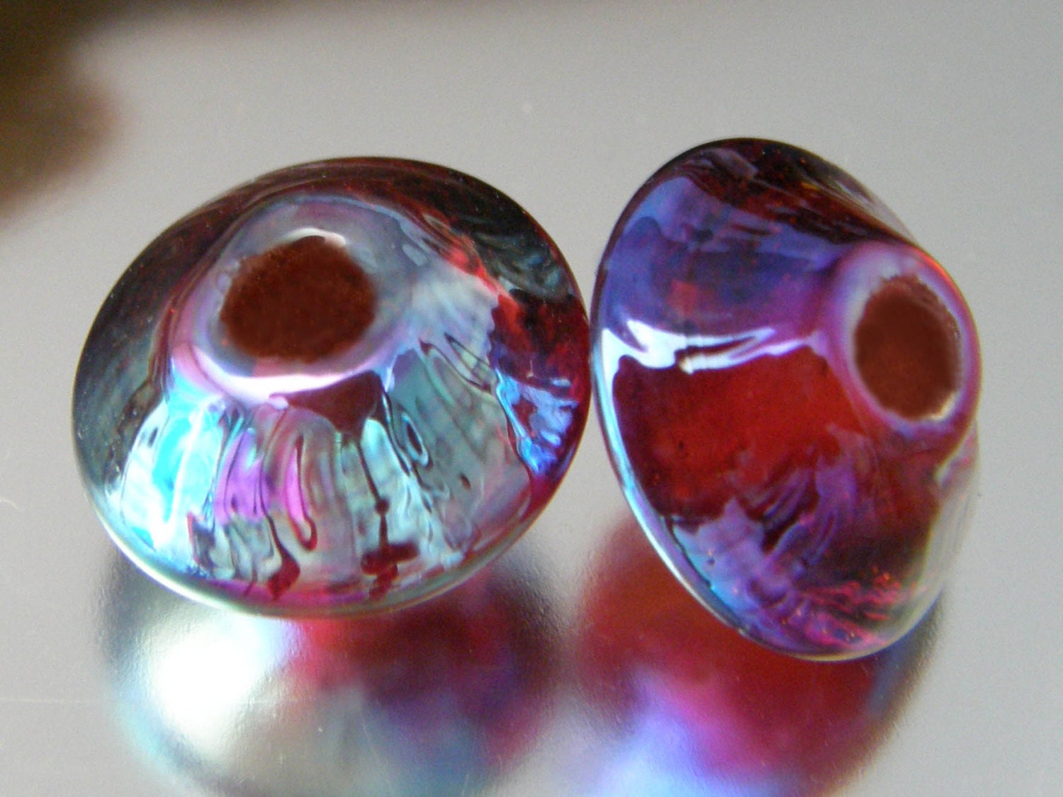KILLERBEEDZ1 - Clio -  Bicone Lampwork Bead Set