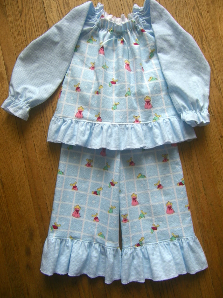 Girls Pyjamas Childrens Flannel Pyjamas Size 2T