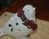 Flower Beaded Macrame Bracelet