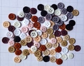 Teeny Tiny Buttons MIX BAG of 100 four hole