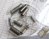 Coated Metals  Found Vintage Electronic Parts Resistors Capacitor Steampunk Industrial Altered Art Assemblage Supplies