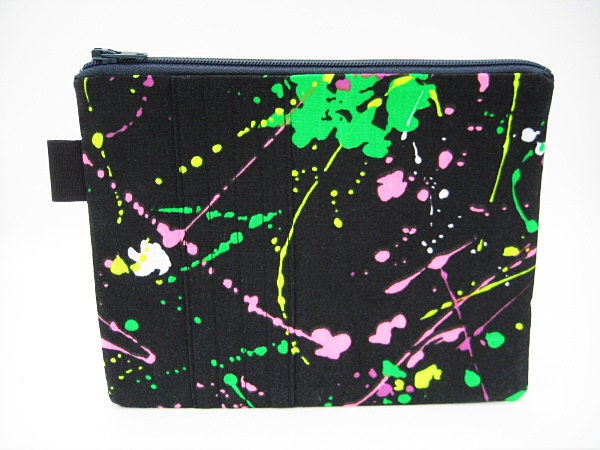 SALE - neon splash pouch