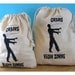 Produce Bags Vegan Zombie - Vegan/Vegetarian - grains farmers market bag draw string bags Indie Housewares green gifts