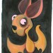 ORIGINAL painting of Bat by Mike Gorman 9x12 gouache