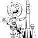 Rocket Club original pen & ink drawing by Mike Gorman 9x12