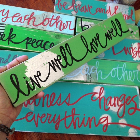 custom wisdom notes on wood. small board.