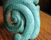 High Seas Cuff - Patina Artisan Hinged Brass Cuff