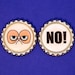 Grumpy CatInspired Flattened Bottle Cap Magnet, No.