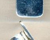 Set of 5 Adjustable Silver Plated Ring Bases with Rectangular Setting