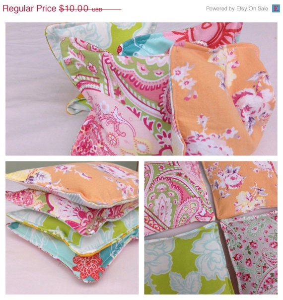 ON SALE- Bell's Bean Bags-Floral Bean Bag Toys-Set of Four