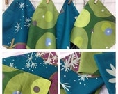 HOLIDAY WEEKEND SALE- Modern Cloth Napkins--Reclaimed Bed Linens-Dinner for Four