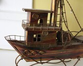Copper Boat Music Box.  Tugboat.  La Mer.