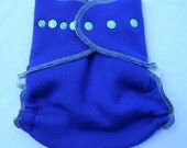 Nifty Nappy One Size Woolie Wrap Cloth Diaper Covers Royal Blue Lime