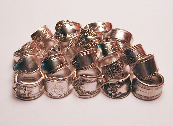 Spoon Rings 20 Recycled Silverware Rings Discounted Made to Order