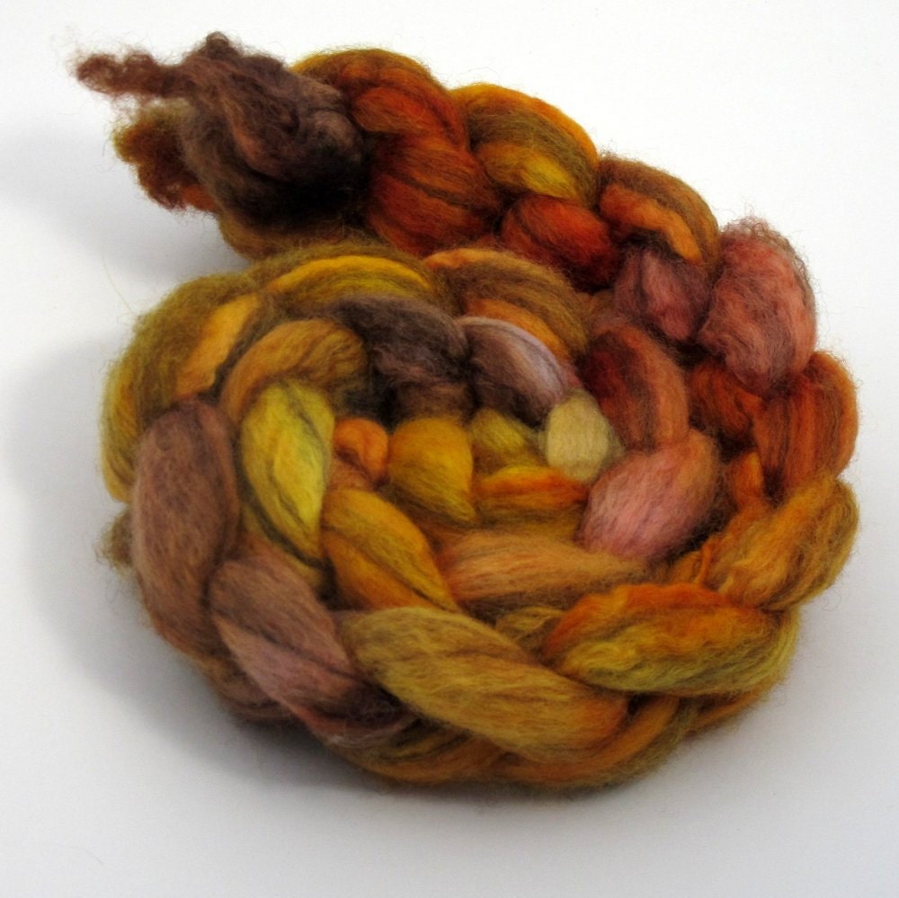 clotho's mixed BFL (bluefaced leicester) (hand dyed) spinning fiber)