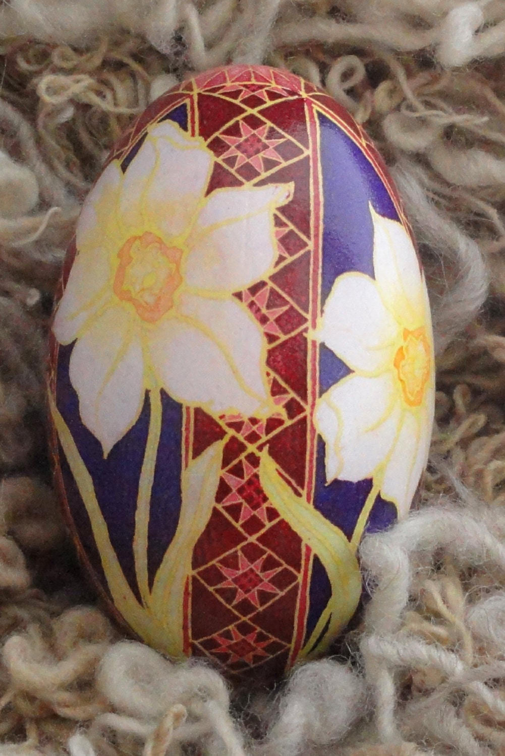 Pysanky Goose Egg Daffodils made to order