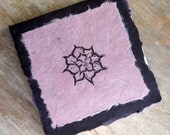 Blank Book - Purple Lotus Yoga Journal Square 4x4 - 40 unlined pages