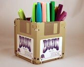 DOOM Video Game Floppy Disk Pen and Pencil Holder (Beige)
