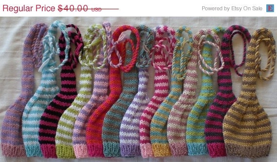SALE 12 - 18 month Baby Hat PHoTO PRoP Toddler Stripe Munchkin Stocking Cap Long Tail Boy Girl Unigender Beanie Pick Colors Knit to Order