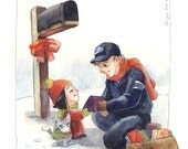 Original Watercolor Painting, Special Delivery 12 x 18
