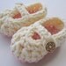 Crochet Baby Booties Mary Janes Size 3 months Ready to ship