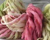 Handspun Yarn - STRAWBERRY SHORTCAKE