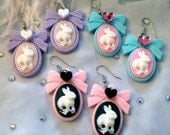 Pretty Bunny Small Cameo Earrings
