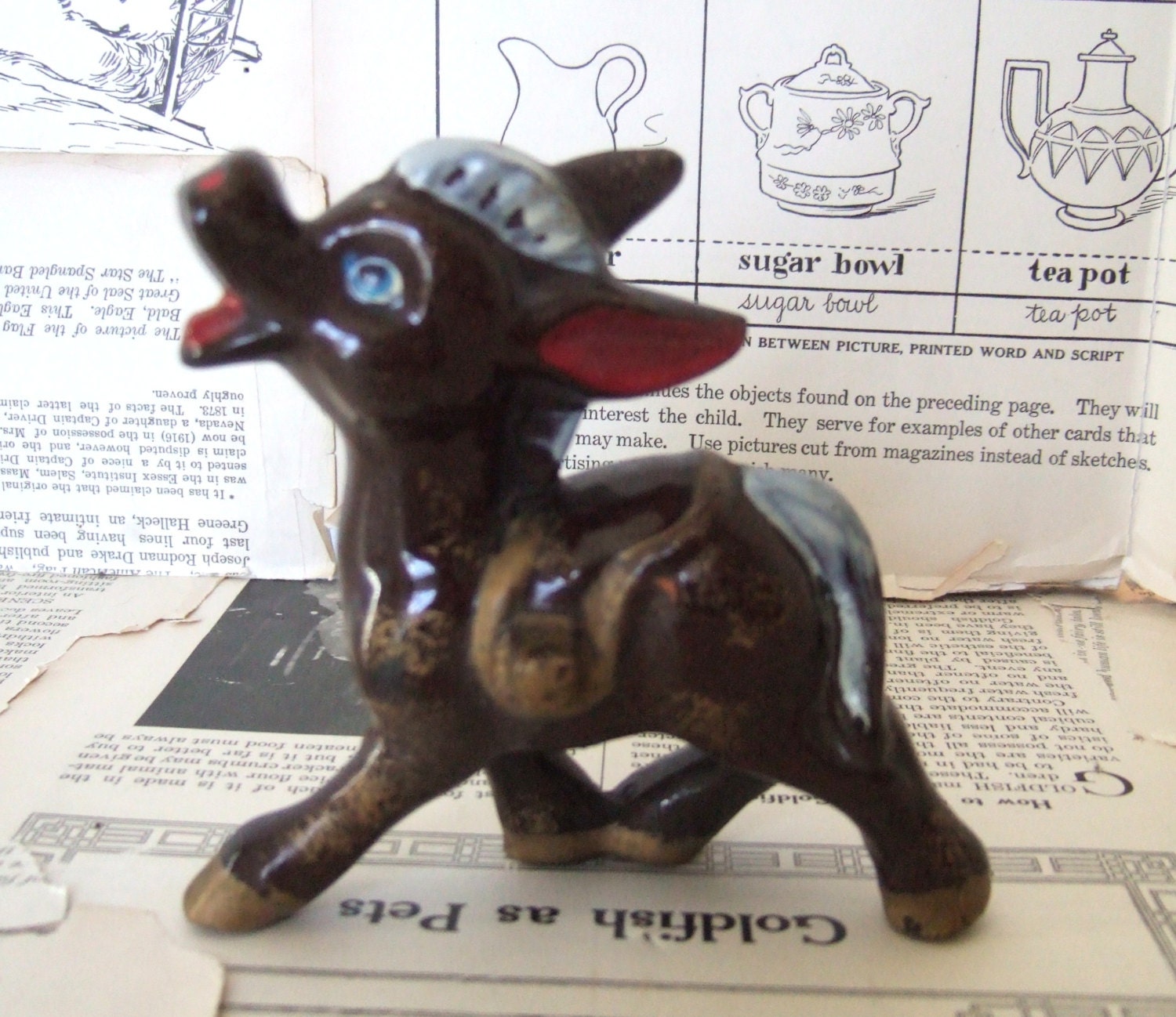 VINTAGE Ceramic DONKEY made in JAPAN