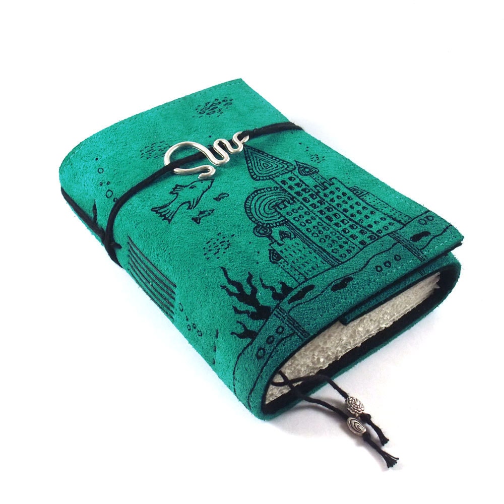 Atlantis, Journal, Leather, Handmade, Suede, Diary