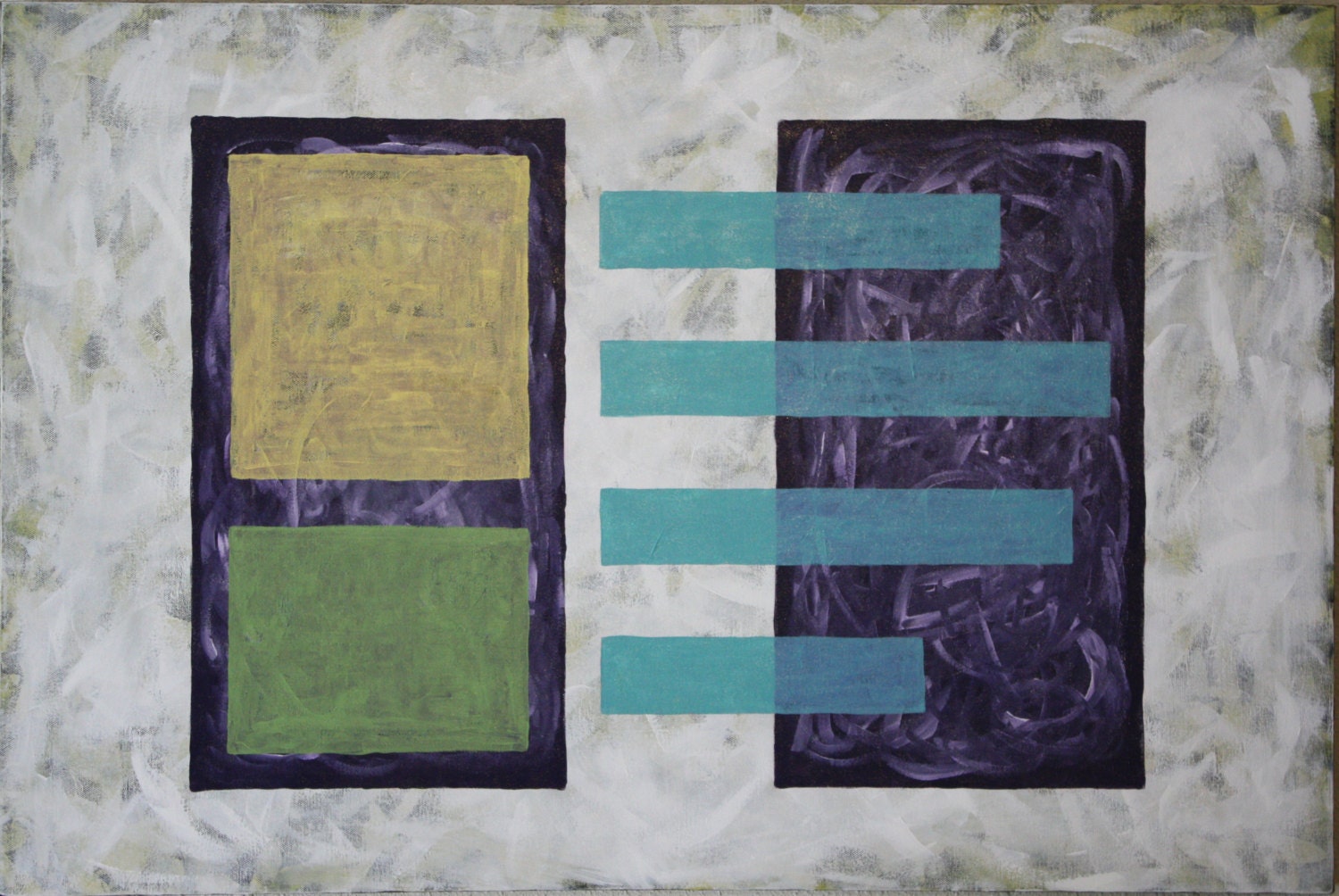 Buy 2 Get 1 FREE -- Varying Degrees -- Original Acrylic Painting 24x36x1.5 Extra Deep Canvas -- Modern Geometric Abstract