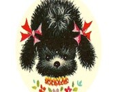 Vintage Baby Poodle Cross Stitch Pattern PDF
