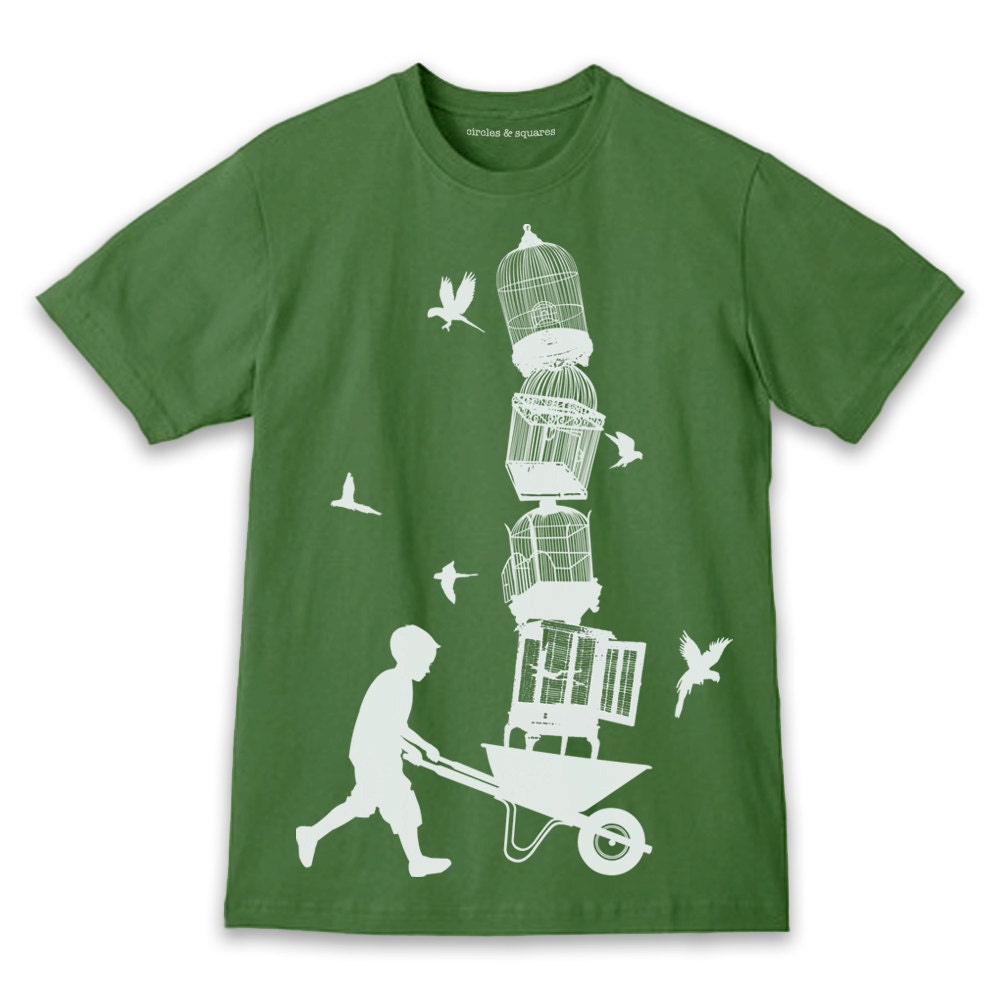 BIRDCAGE "Lifted" on men's / unisex short sleeve t shirt (11 colors to choose from)
