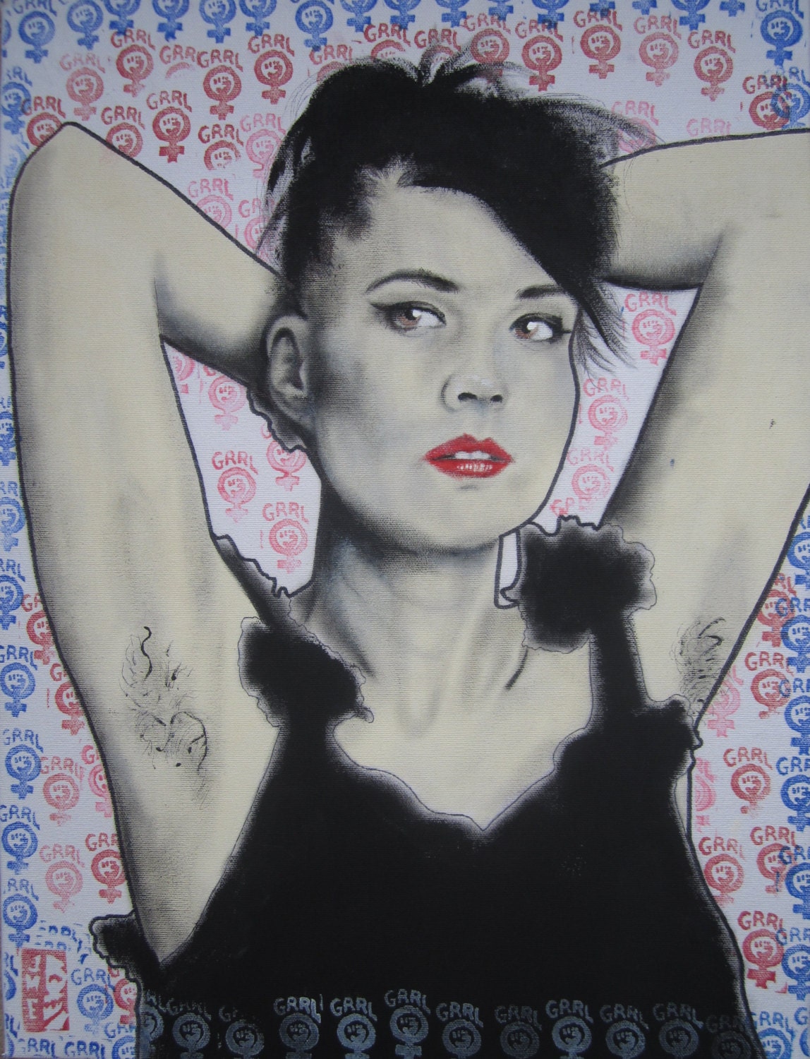 Kathleen Hanna painting