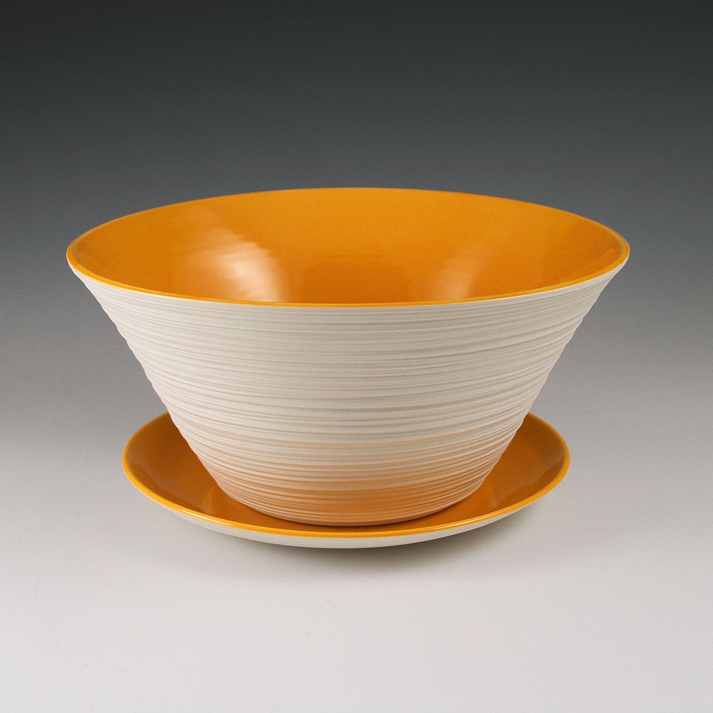 Groove Planter in Orange